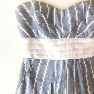 My Michelle strapless striped dress with pockets